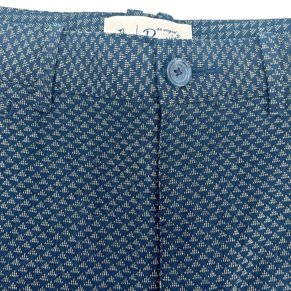 Men’s The Original Penguin navy blue hounds tooth flat front shorts size 31 - Picture 5 of 10